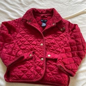 Ralph Lauren. Girls size 4 Red Quilted Jacket!